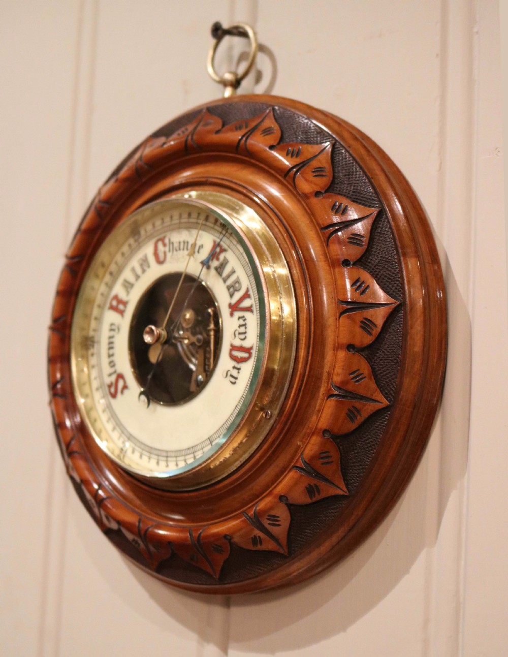 Circular Beechwood Barometer  View VI