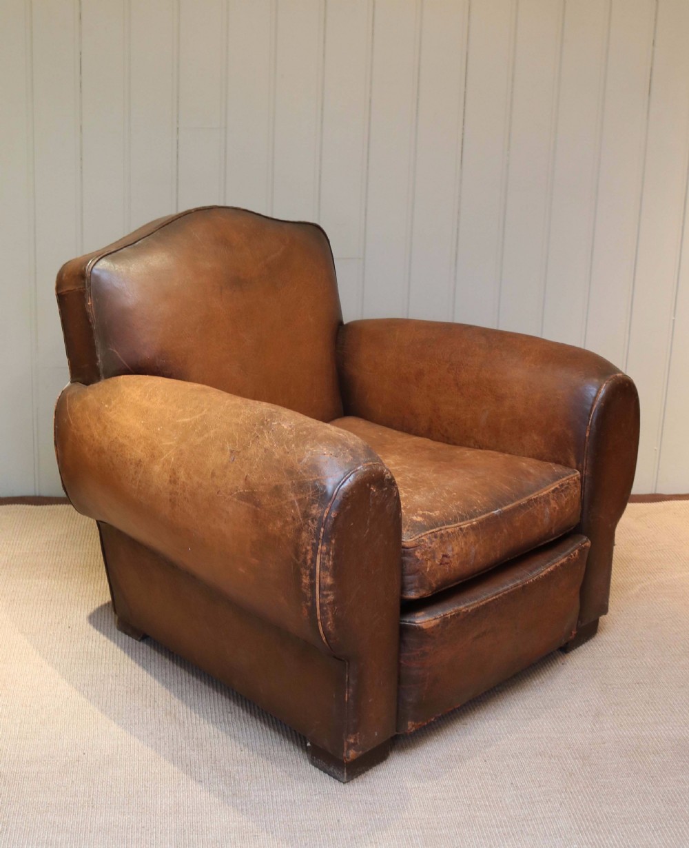 Art Deco  Leather Armchair ( Pair available) View III