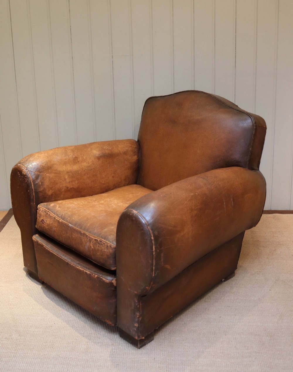 Art Deco  Leather Armchair ( Pair available) View IV