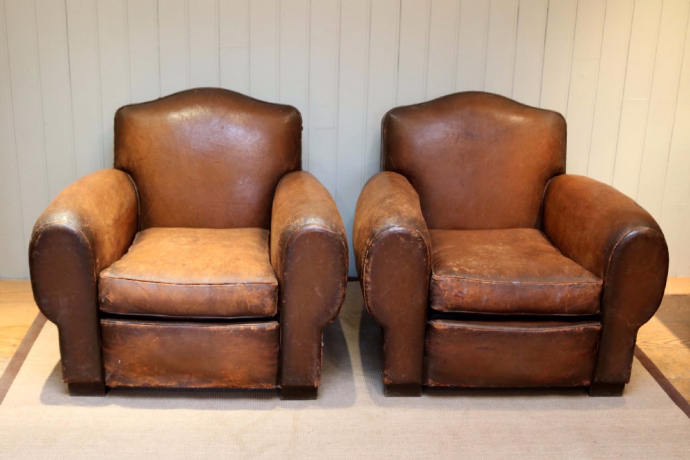 Art Deco  Leather Armchair ( Pair available) View V