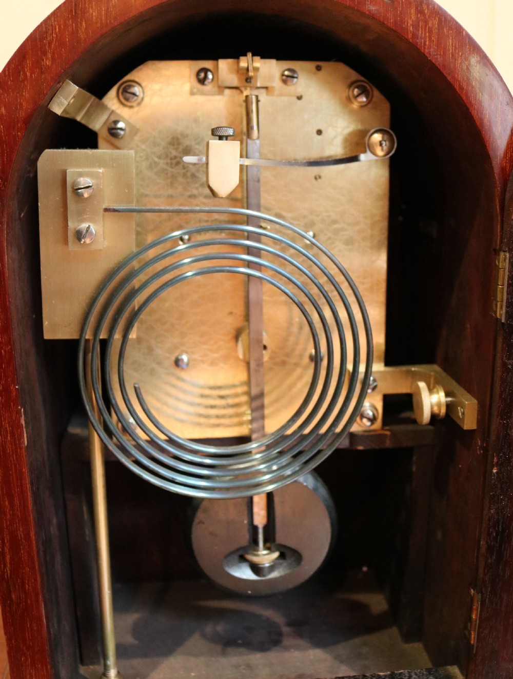 Late 19th Century Twin Fusee bracket Clock (England, c. 1890) View V