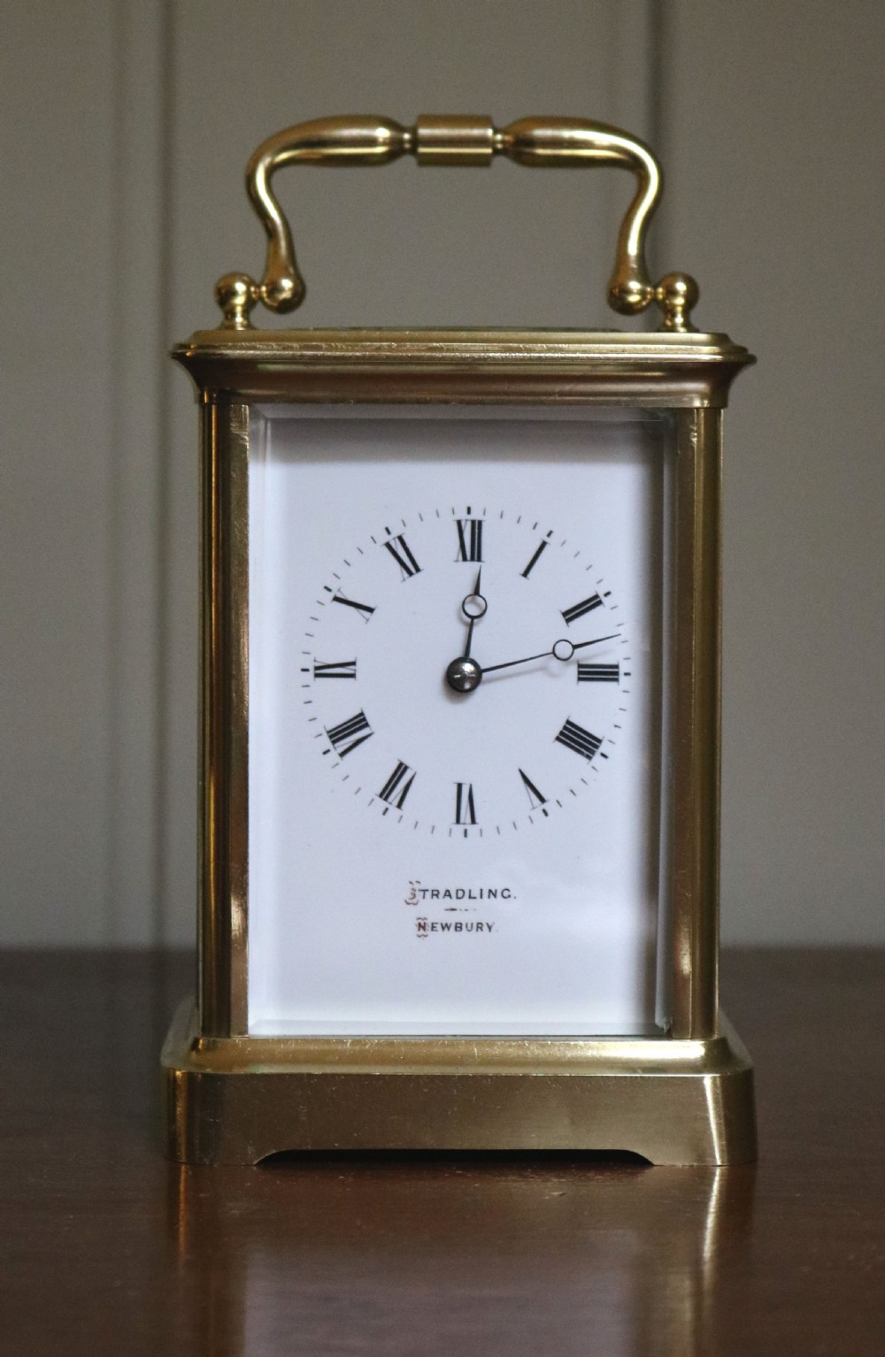 Large Timepiece Brass Carriage Clock (France, c. 1870) View II