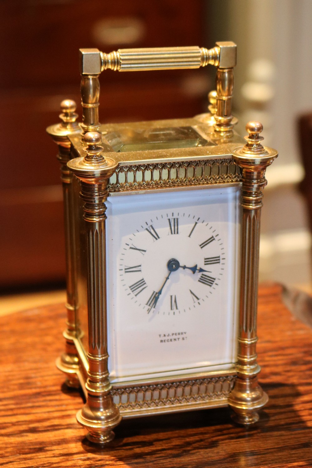 Decorative Timepiece Carriage Clock With White Enamel Dial (France, c. 1900)