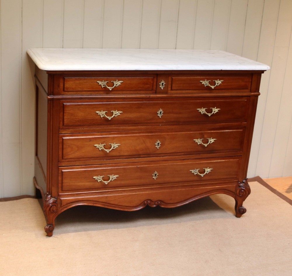 French Mahogany Marble Top Chest View III