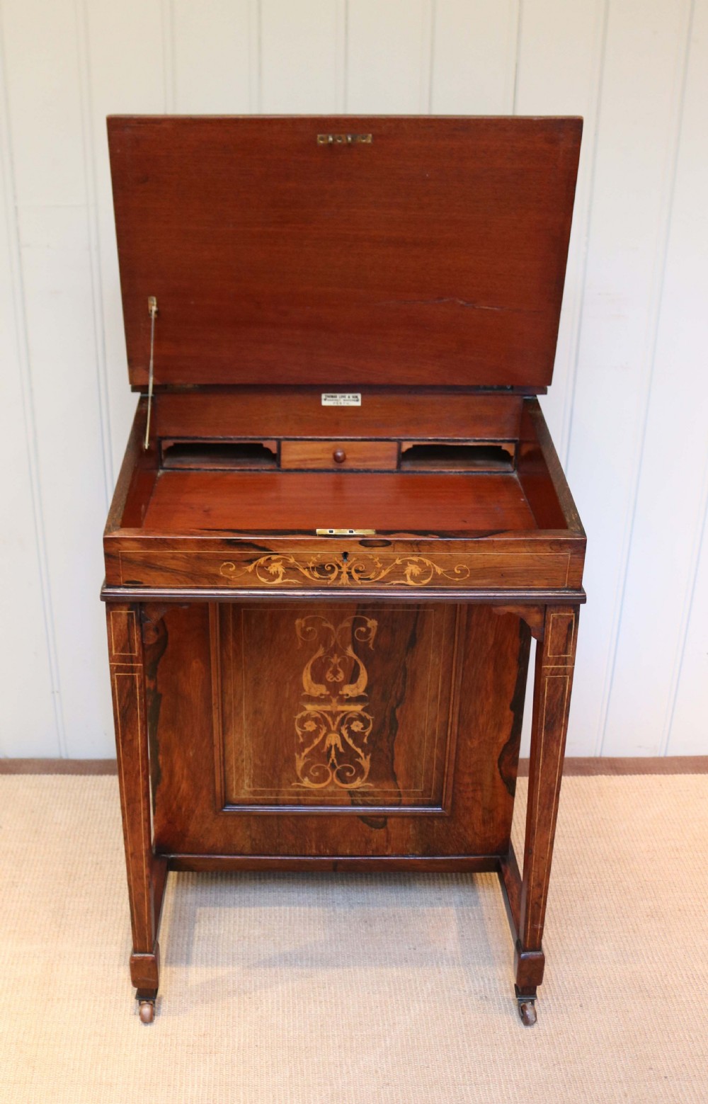 Late Victorian Rosewood Davenport  View V