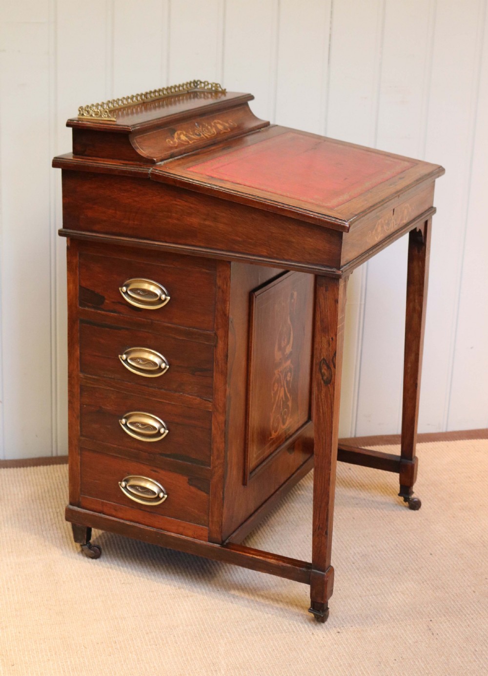 Late Victorian Rosewood Davenport  View VIII