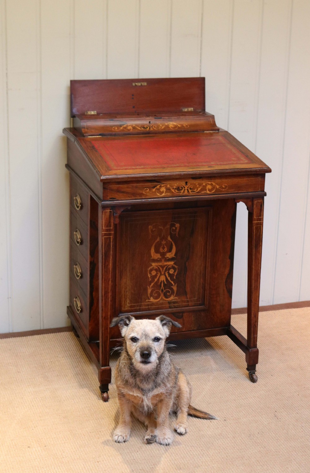 Late Victorian Rosewood Davenport  View VI