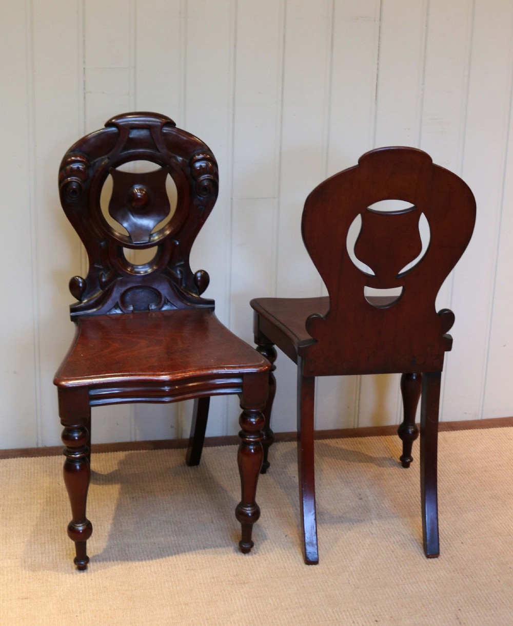 Pair of Mahogany Hall Chairs View VII