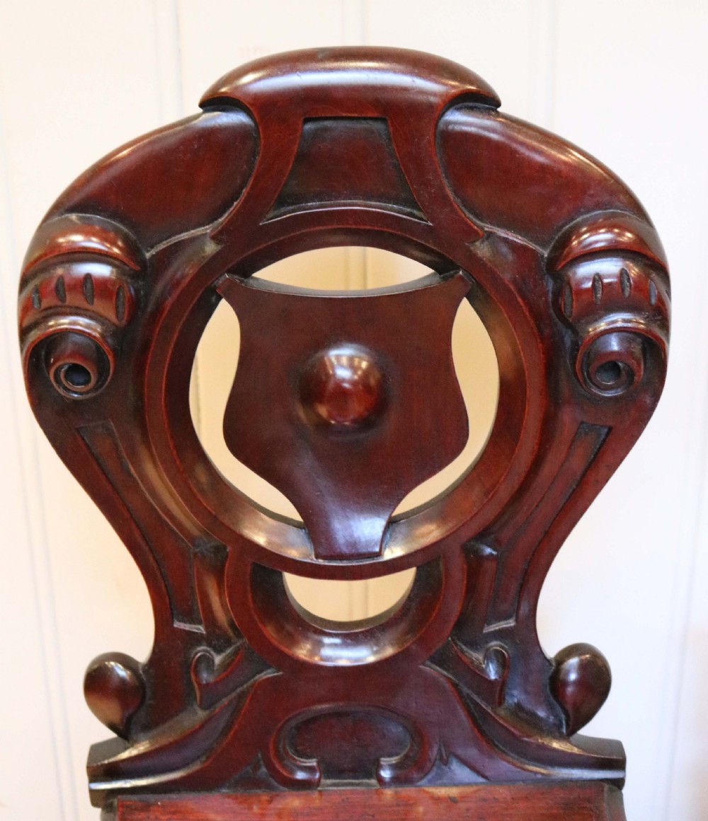Pair of Mahogany Hall Chairs View VIII