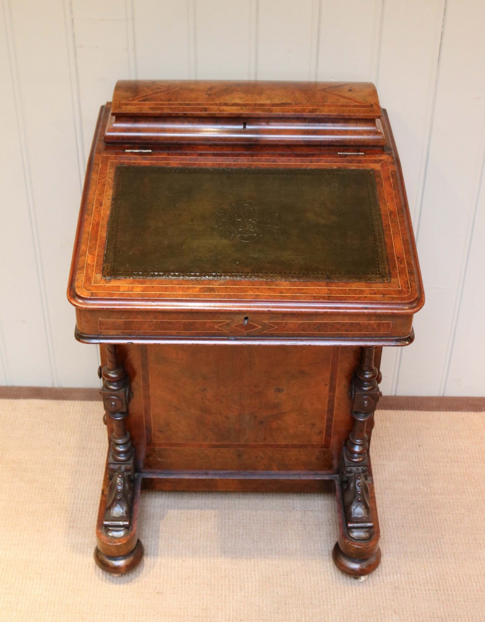 Victorian Burr Walnut Davenport View II