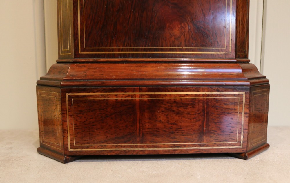 Rosewood and Brass Inlay French Mantel Clock (France, c. 1850) View II