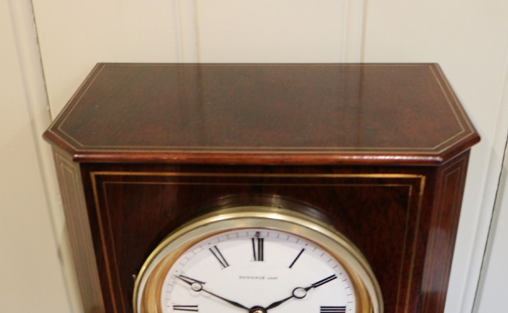 Rosewood and Brass Inlay French Mantel Clock (France, c. 1850) View III