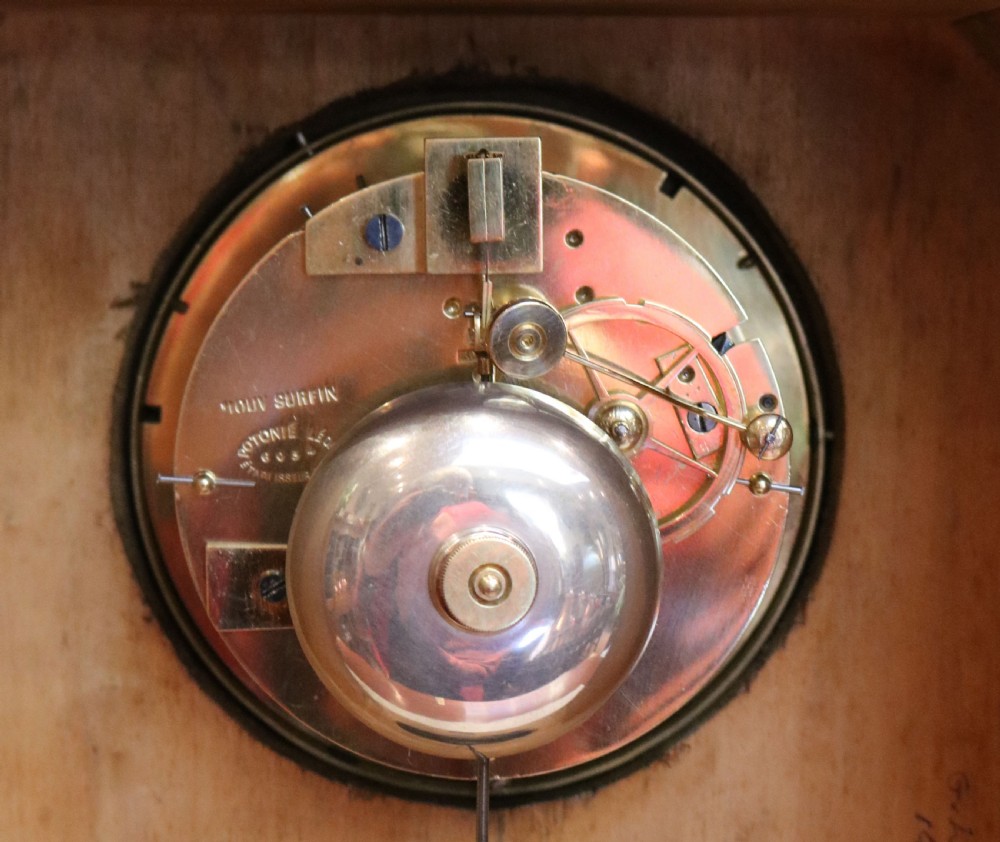 Rosewood and Brass Inlay French Mantel Clock (France, c. 1850) View X