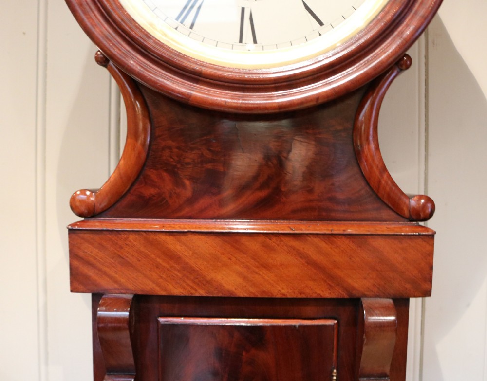 Scottish Mahogany Drumhead Longcase Clock (Scotland, c. 1840) View III