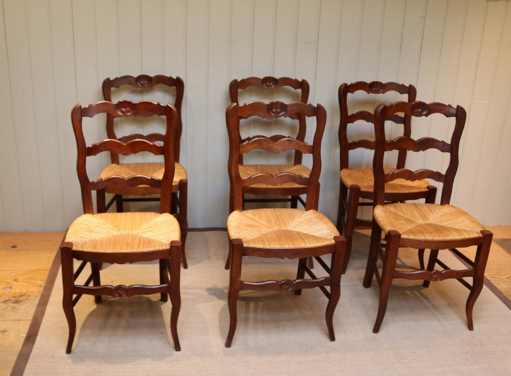 Set Of Six Beech Wood Dining Chairs View III
