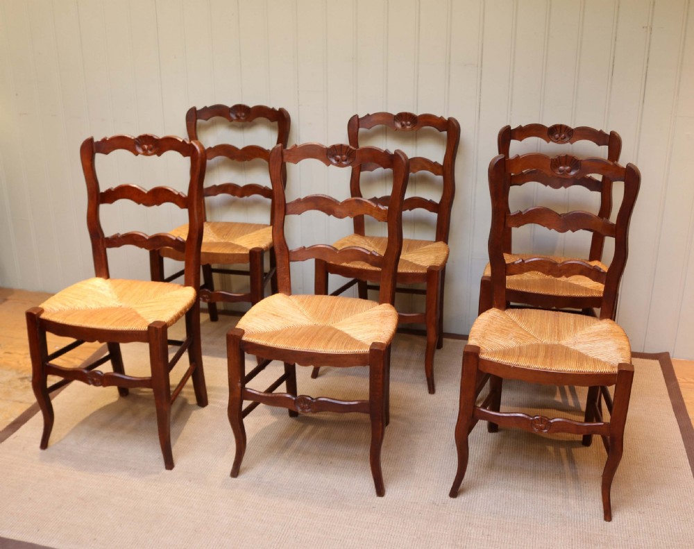 Set Of Six Beech Wood Dining Chairs View V
