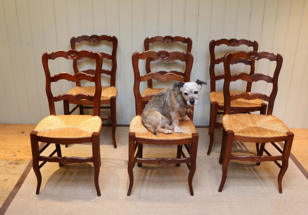 Set Of Six Beech Wood Dining Chairs View VII