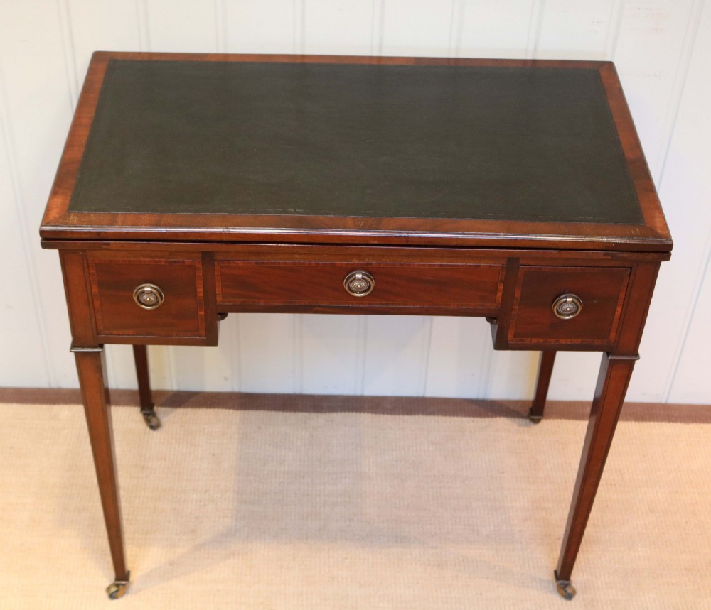 Mahogany Writing Desk Table (English, c. 1890)