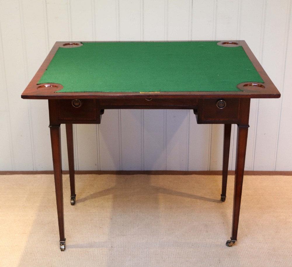 Mahogany Writing Desk Table (English, c. 1890) View II