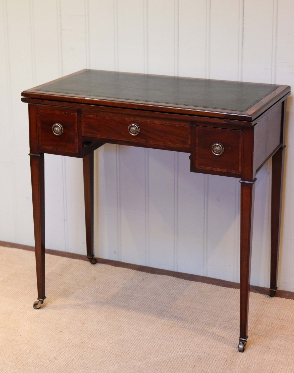 Mahogany Writing Desk Table (English, c. 1890) View VII