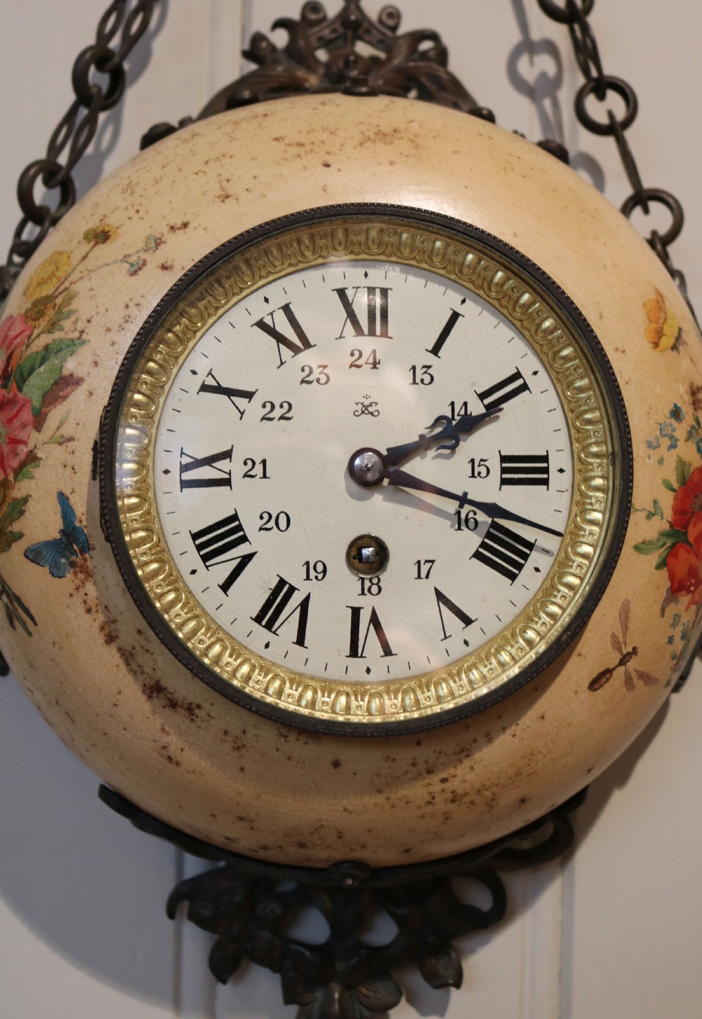 French Toleware Wall Clock (France, c. 1890) View III