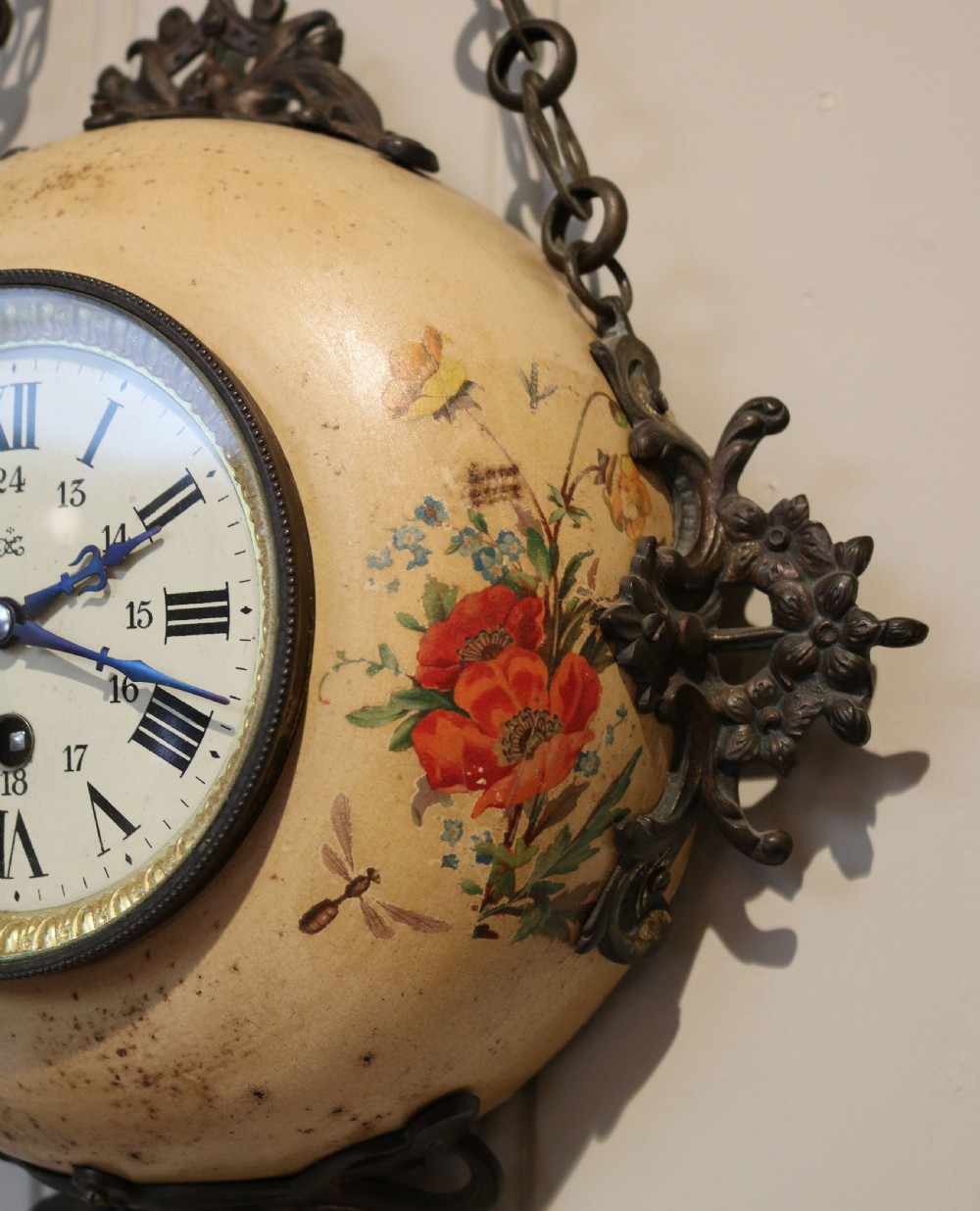French Toleware Wall Clock (France, c. 1890) View V