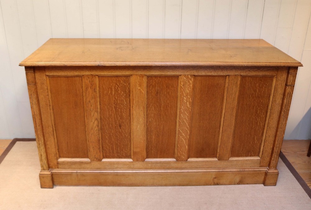 Substantial Edwardian Oak Console Table View VIII