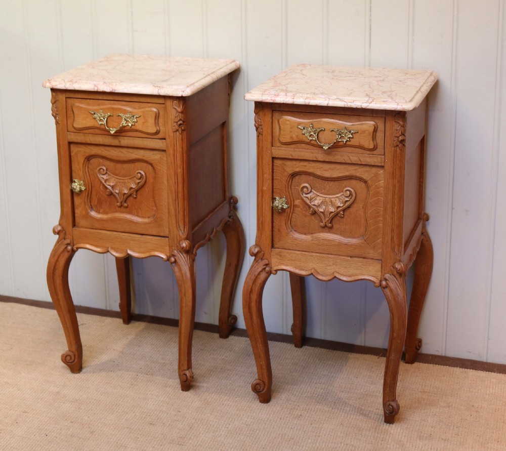 Pair Of French Oak Bedside Cabinets View III