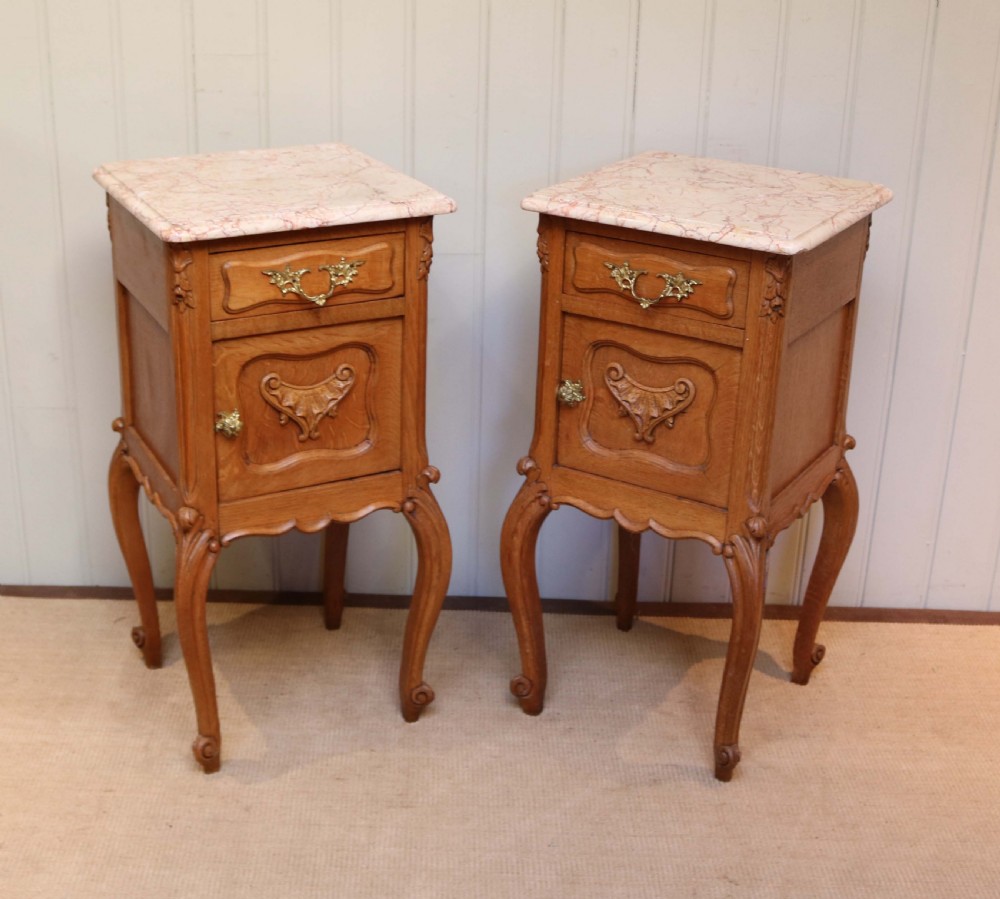 Pair Of French Oak Bedside Cabinets View VI