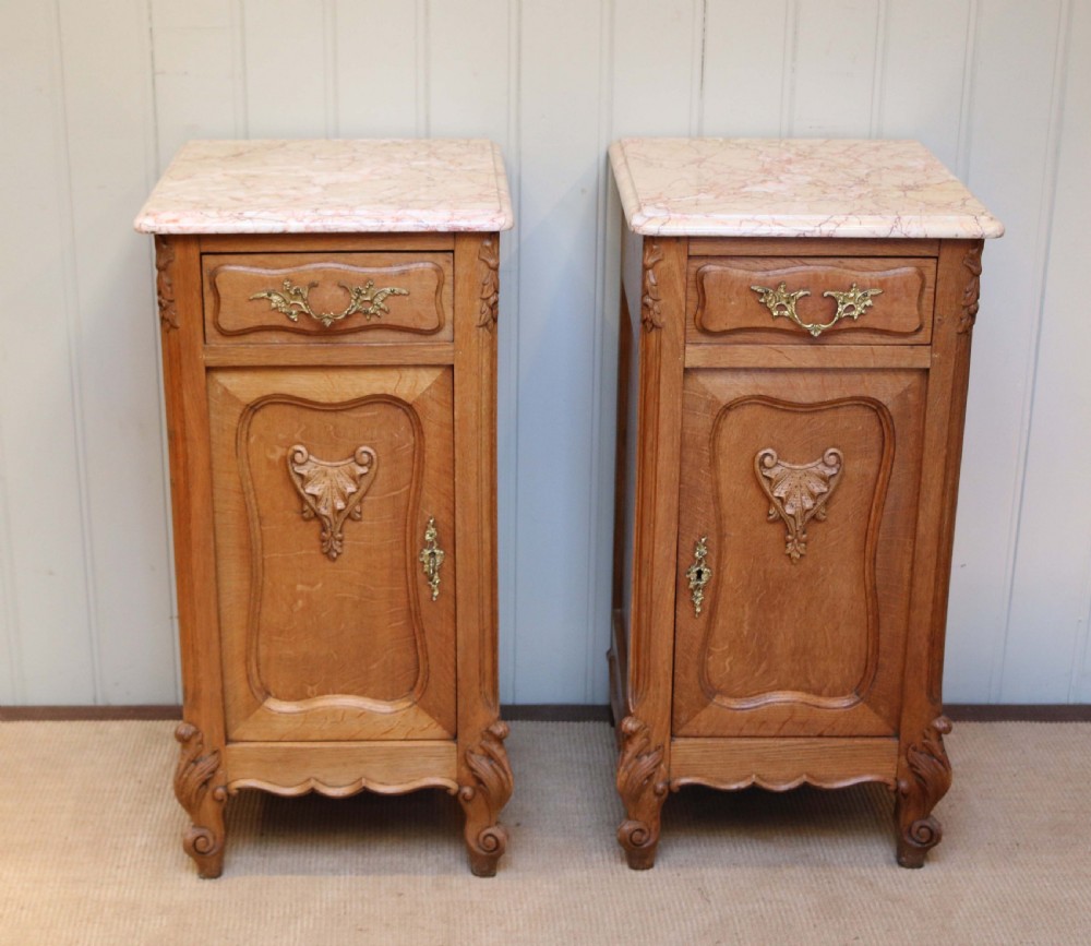 Pair Of French Oak Bedside Cabinets View II