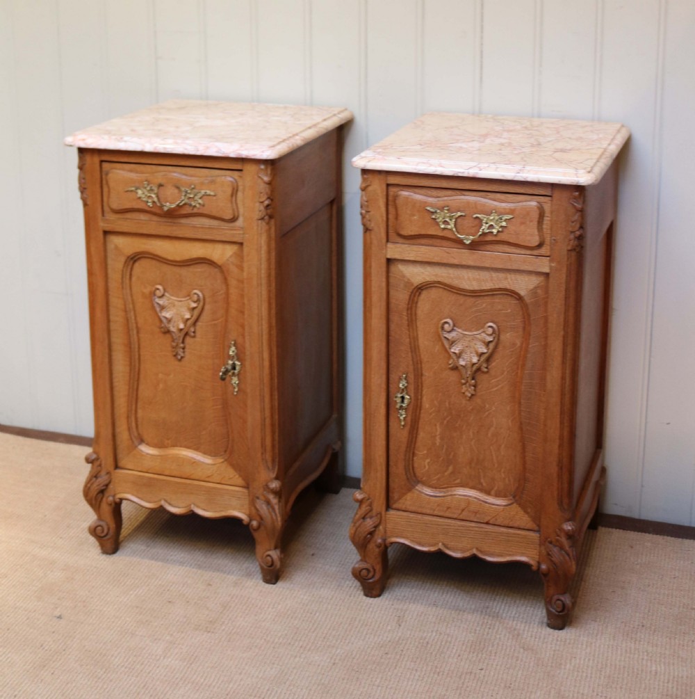 Pair Of French Oak Bedside Cabinets View III