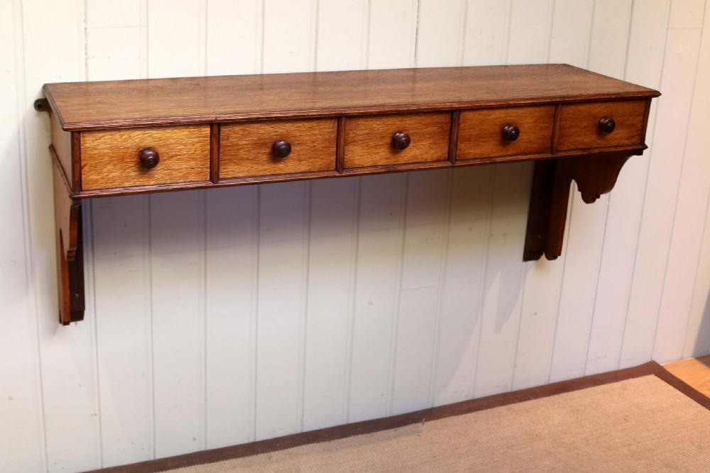 French Oak Shelf With Drawers View II