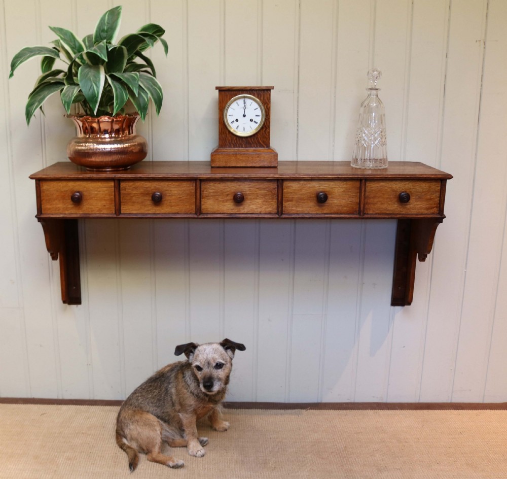 French Oak Shelf With Drawers View III