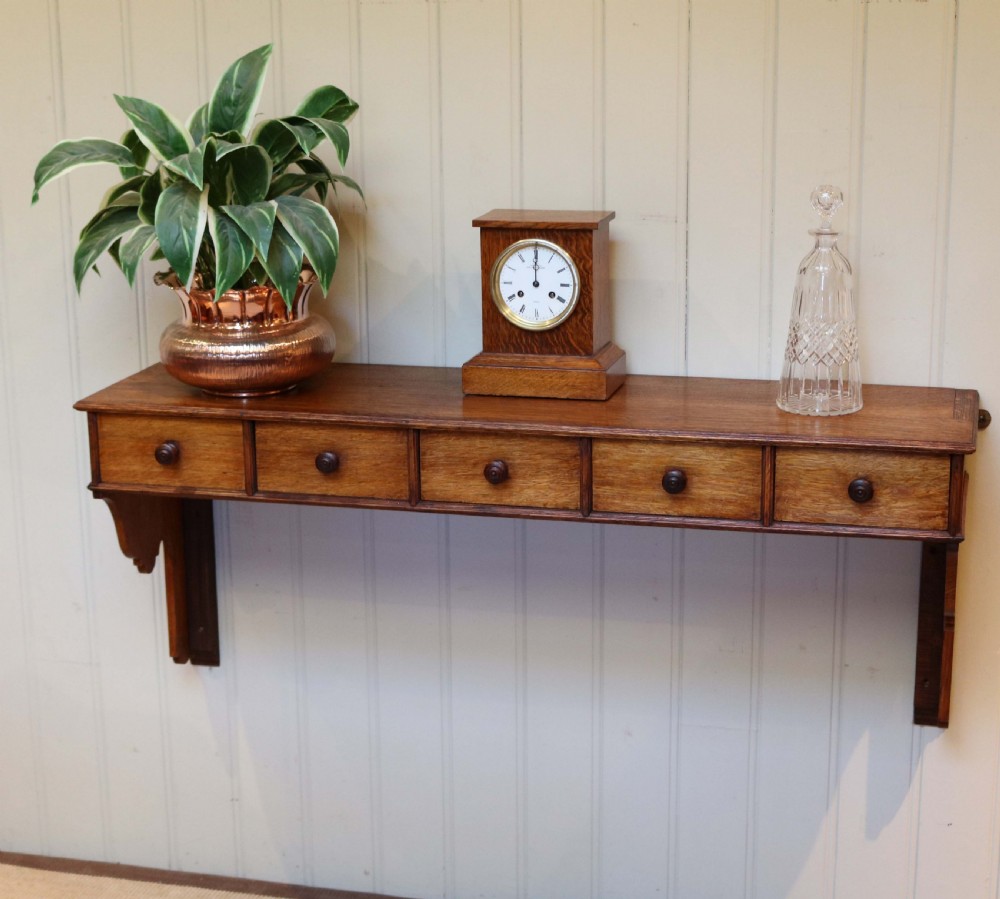 French Oak Shelf With Drawers View IV