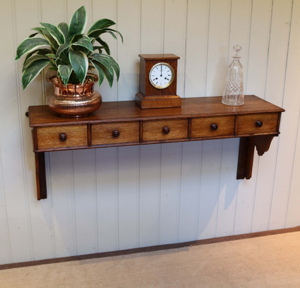 French Oak Shelf With Drawers View VI