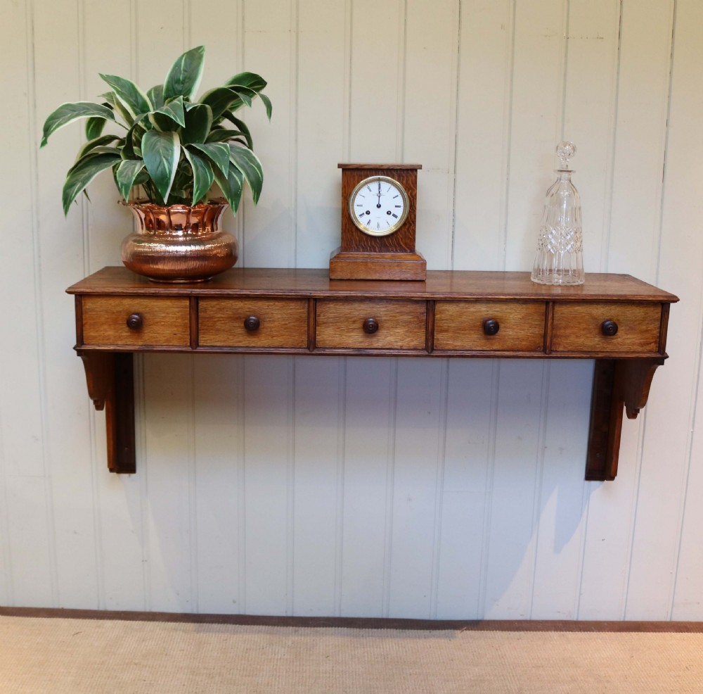 French Oak Shelf With Drawers View VIII