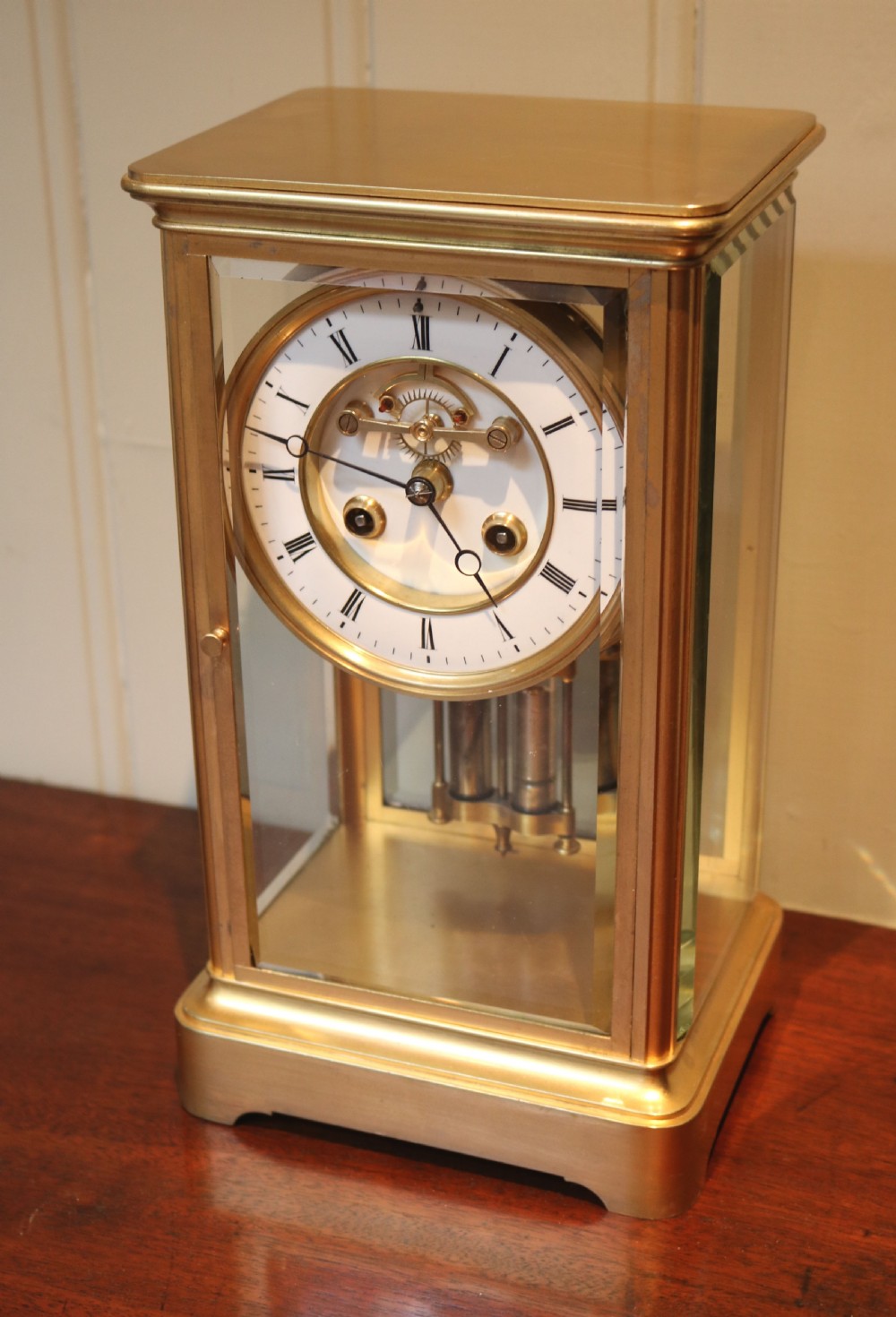 Bell Striking French Four Glass clock (France, c. 1870) View III