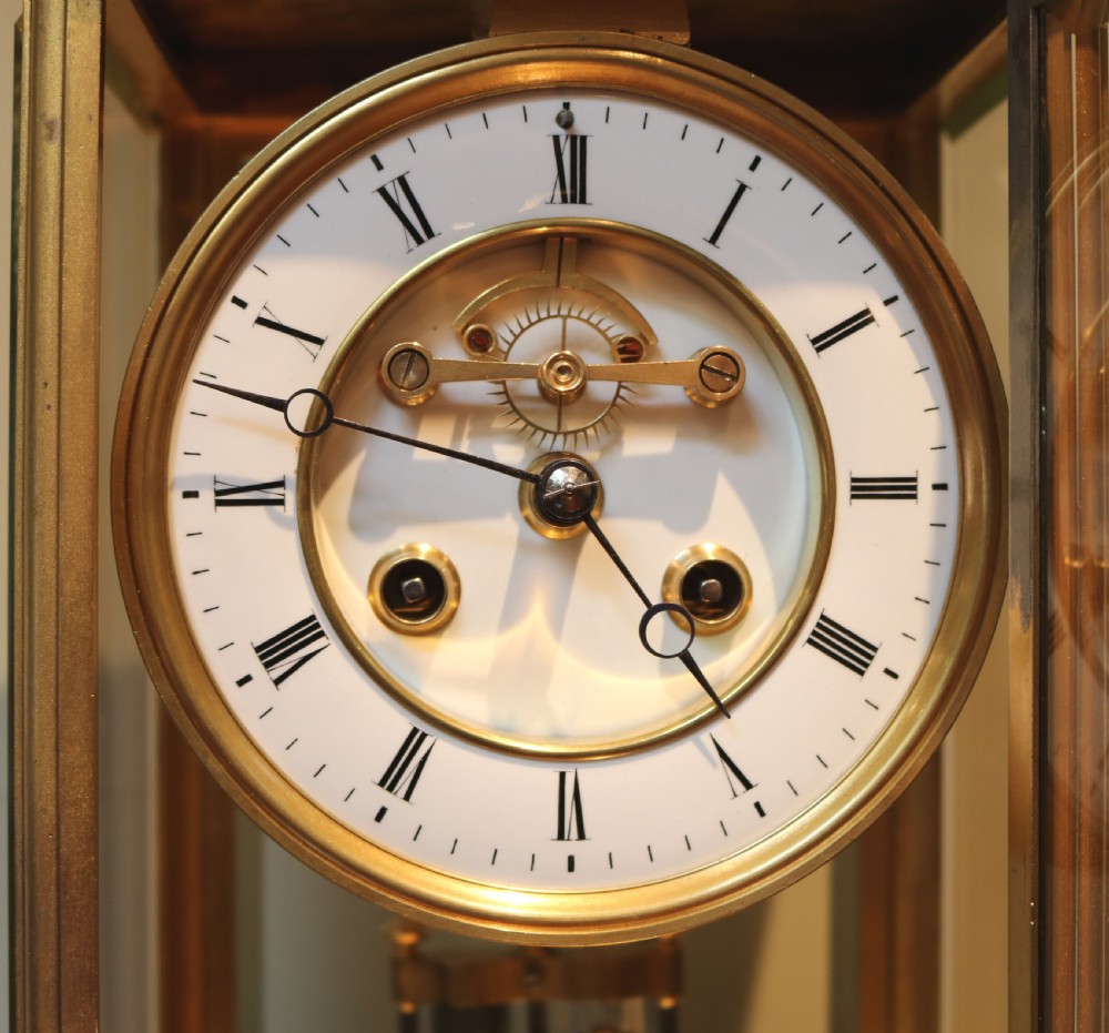 Bell Striking French Four Glass clock (France, c. 1870) View VI
