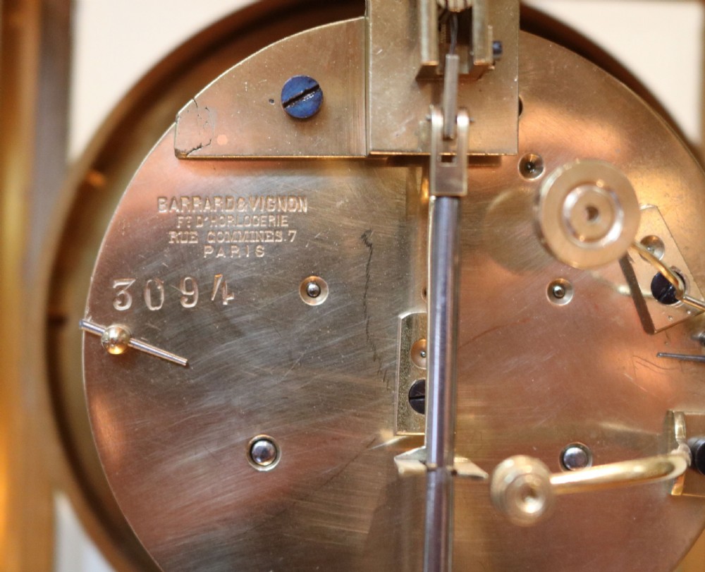 Bell Striking French Four Glass clock (France, c. 1870) View VII