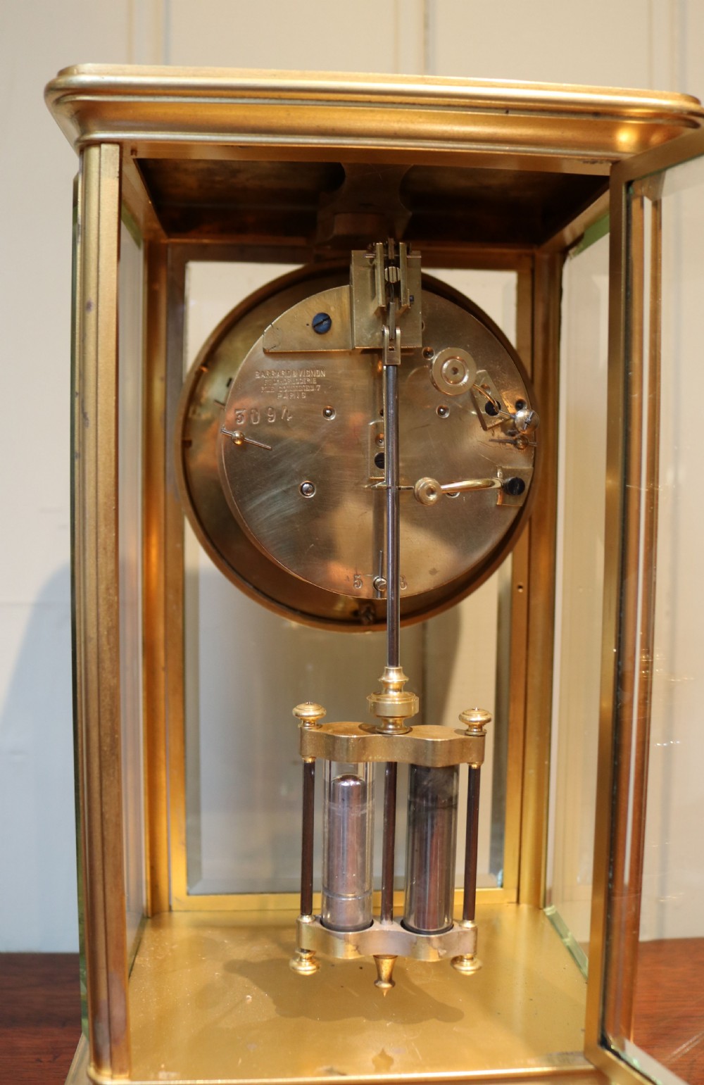 Bell Striking French Four Glass clock (France, c. 1870) View VIII