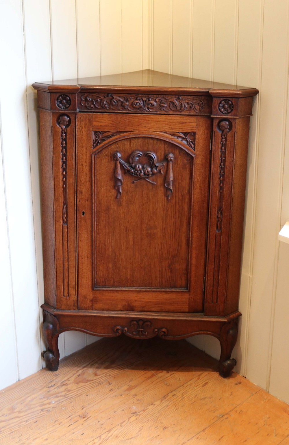 French Oak Corner Cabinet View II