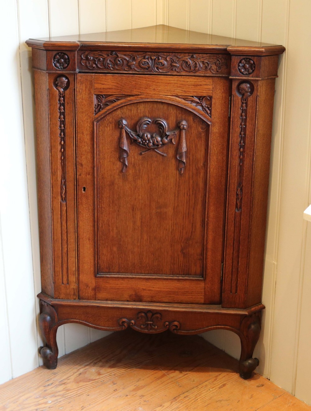 French Oak Corner Cabinet View III