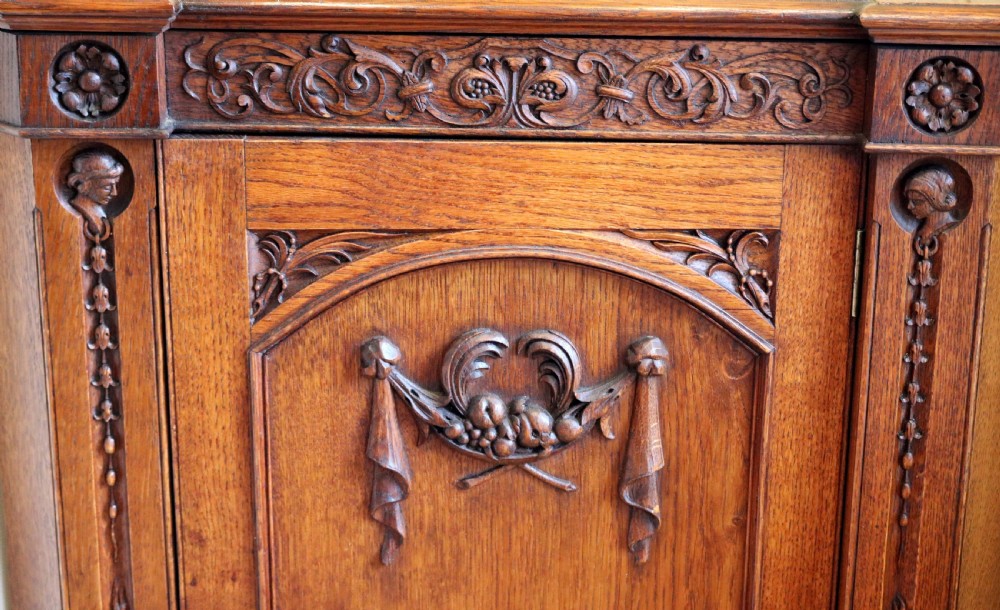French Oak Corner Cabinet View V