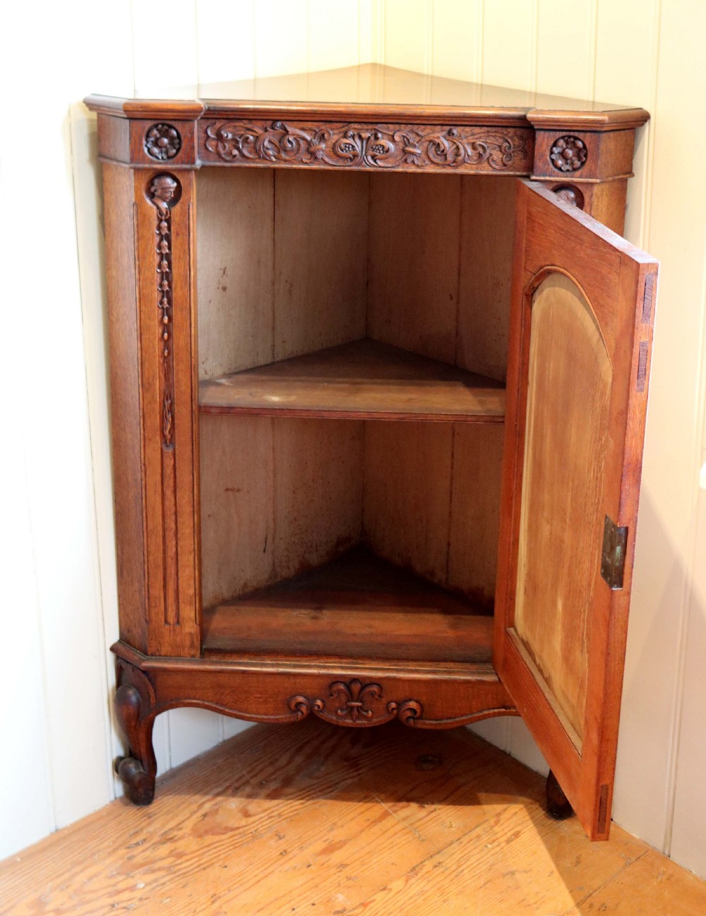 French Oak Corner Cabinet View VI