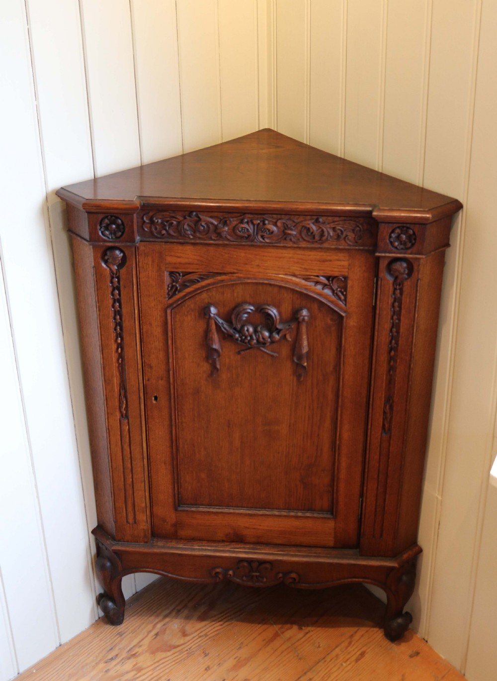 French Oak Corner Cabinet View VII