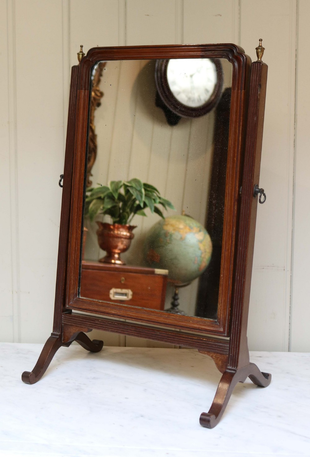 19th Century Mahogany Dressing Table Mirror