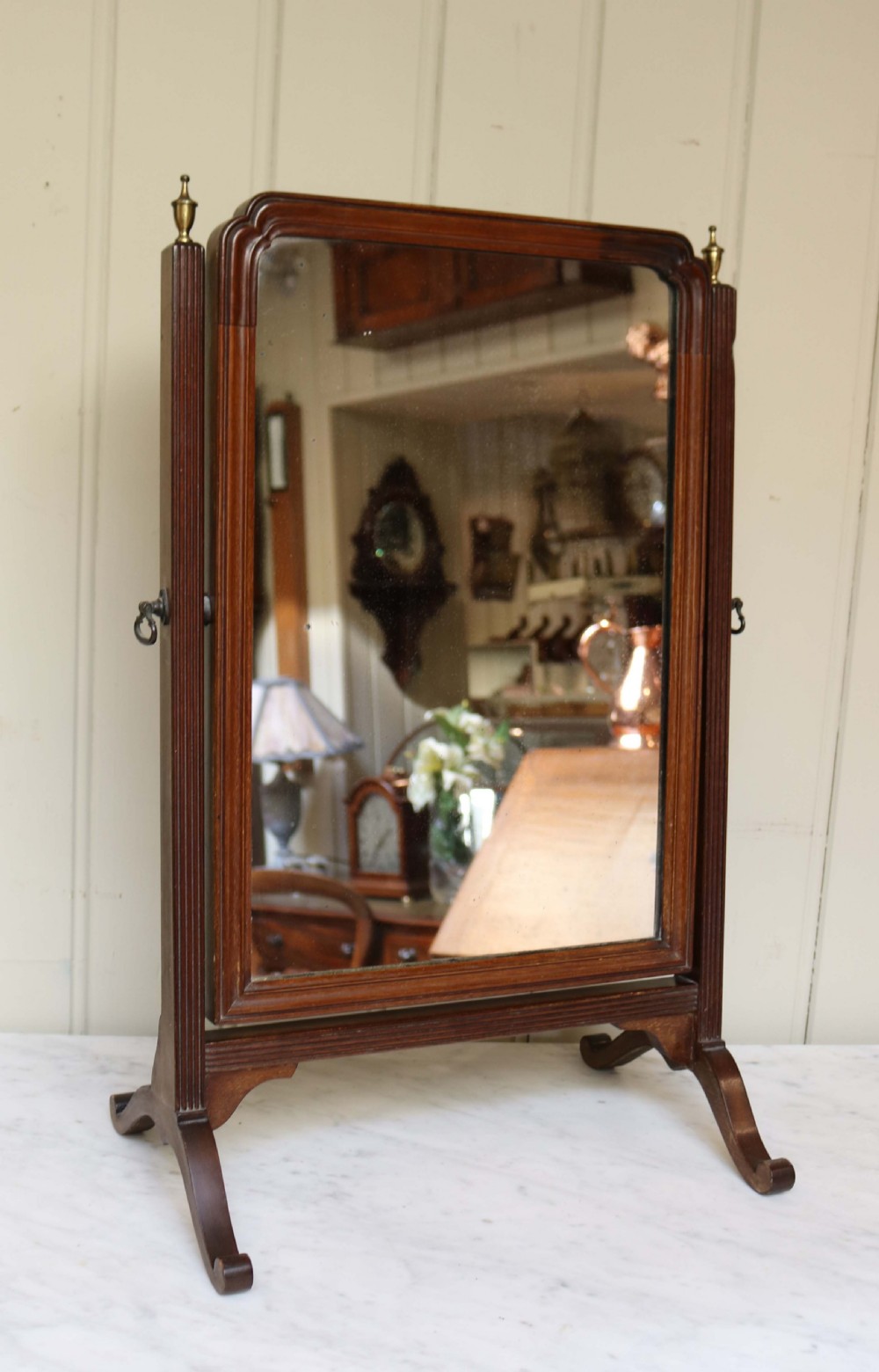 19th Century Mahogany Dressing Table Mirror View II