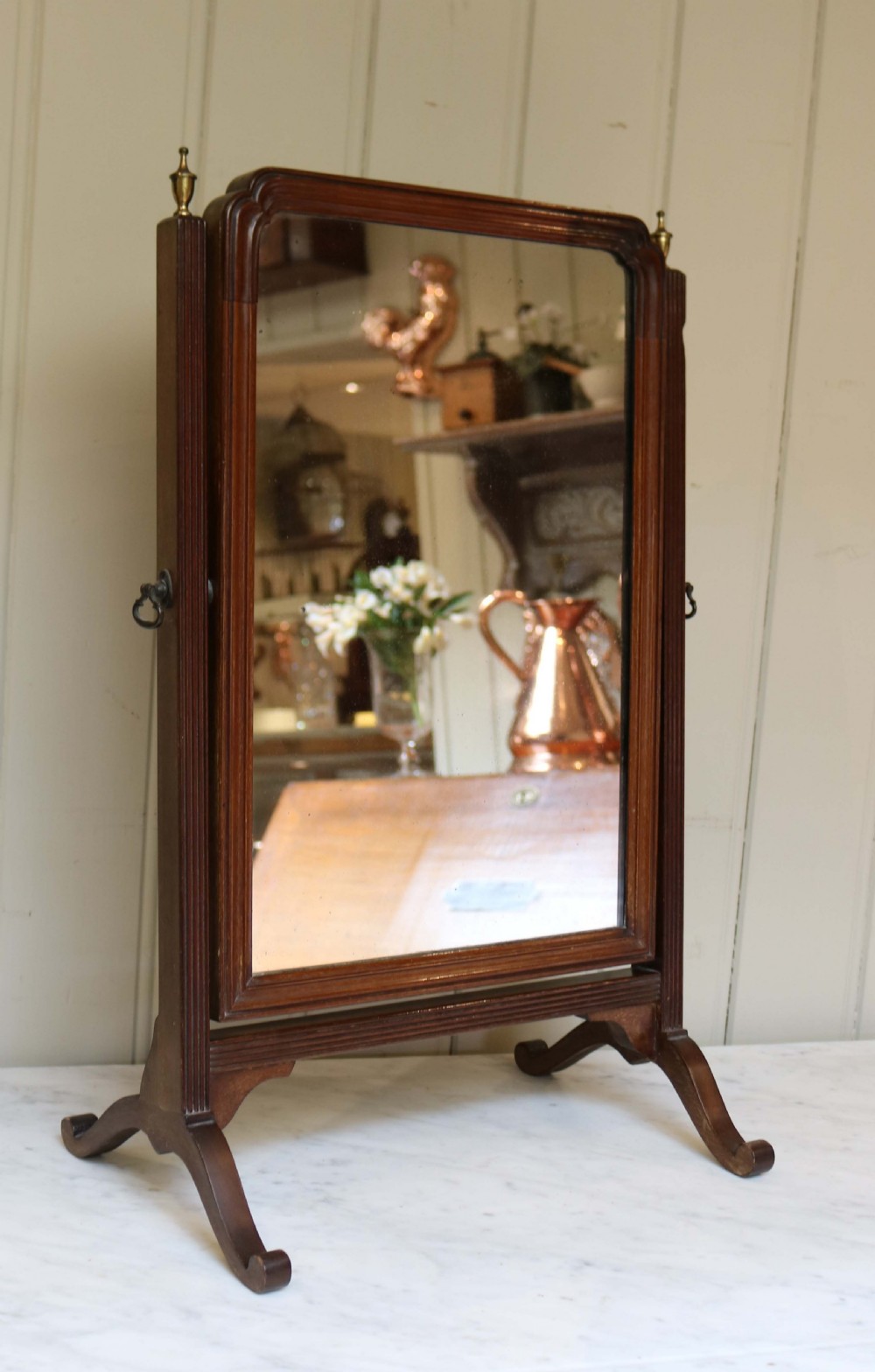 19th Century Mahogany Dressing Table Mirror View III