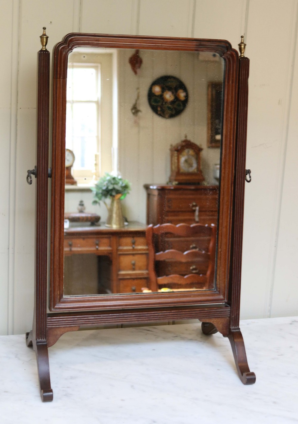 19th Century Mahogany Dressing Table Mirror View IV