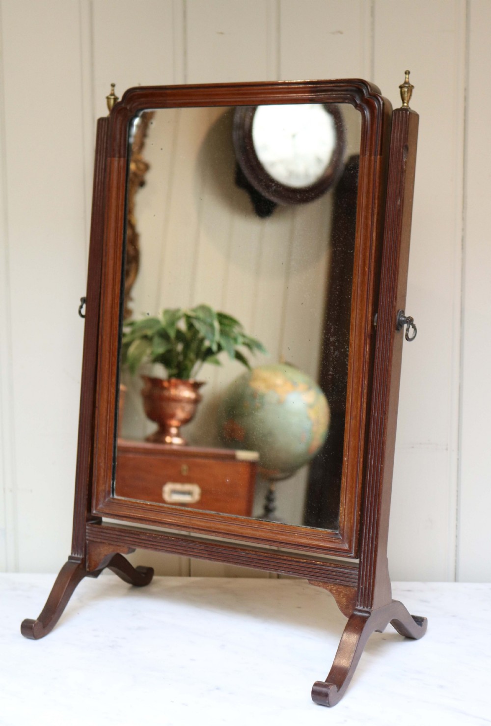 19th Century Mahogany Dressing Table Mirror View VII